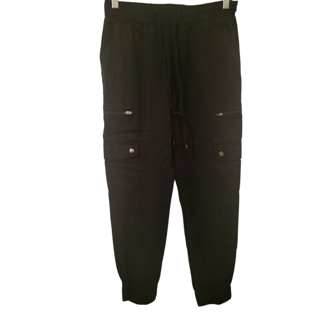 Banana Republic Tencel Cargo Jogger Black sz XSP